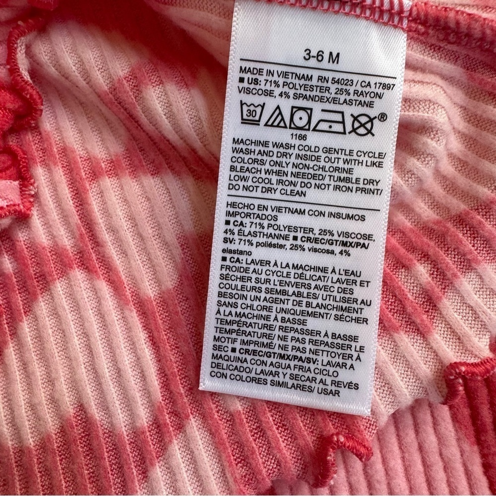 Old Navy Pink Hearts Outfit 2PC Set Baby Girl 3-6M Long Sleeve Top Pants NWT - Picture 4 of 4